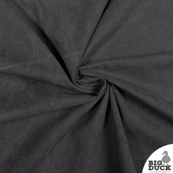 Vintage washed cotton fabric - Black canvas fabric - distressed canvas