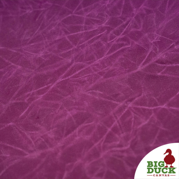 10oz Bodacious Pink Waxed Canvas Fabric – vibrant magenta cotton duck with durable, water-repellent wax finish. Ideal for bags, aprons, and outdoor gear