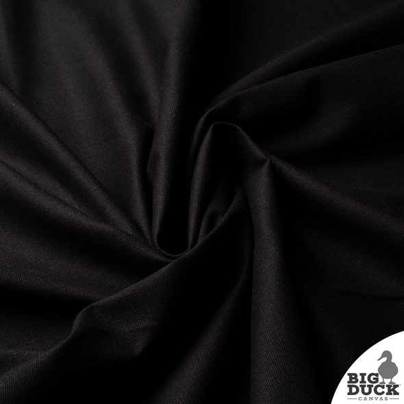 black cotton fabric - fabric by the yard - black canvas fabric - cotton duck cloth - 7oz.