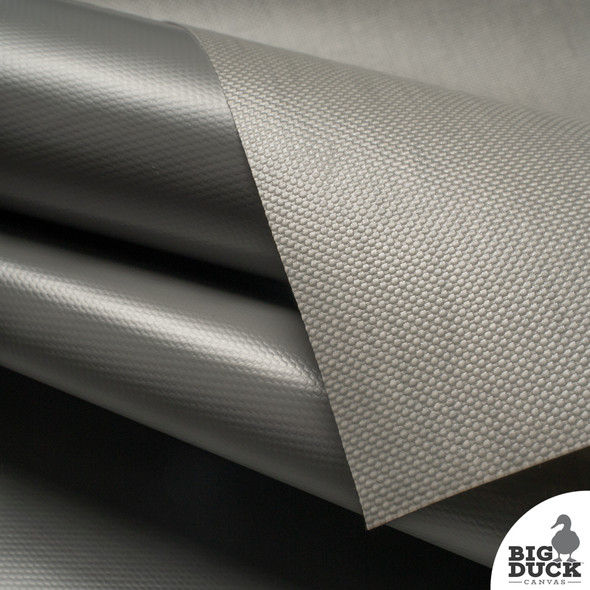 Fire retardant heavyweight vinyl fabric - waterproof- grey