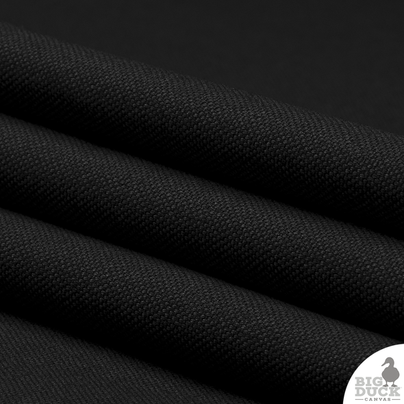 Canvas Fabric - Black Cotton Duck - Fabric for bags