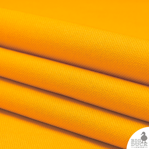 Bright Yellow Cotton Duck Cloth — Medium Weight Canvas Fabric
Vivid yellow 10oz canvas displayed with smooth weave and sturdy hand, perfect for home décor and craft applications