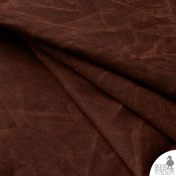 Waxed Canvas 10oz Army Duck Canvas Wholesale Fabric Saddle Brown