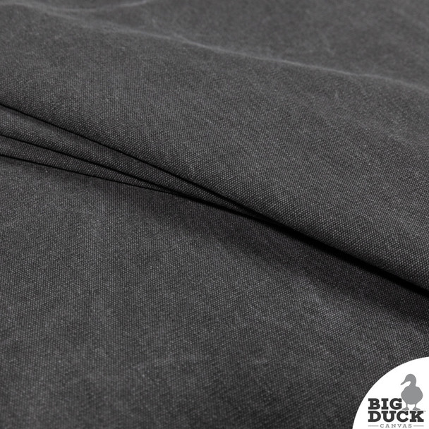 Black Cotton Duck - Distressed canvas fabric - slipcover fabric - wholesale fabric - 12oz 