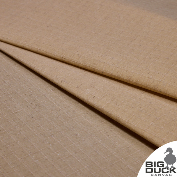 Natural undyed 10oz ripstop waxed canvas fabric – off-white cotton duck with eco-friendly wax finish.