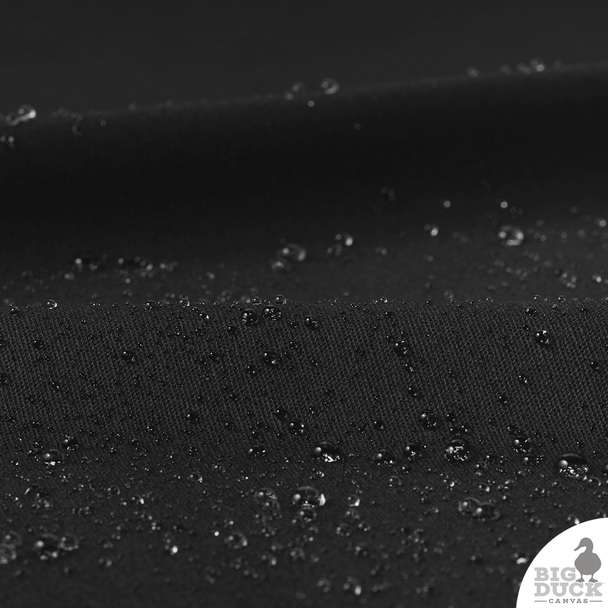 Black 10 oz Waxed Canvas Fabric —  cotton canvas with non-toxic waterproof wax finish