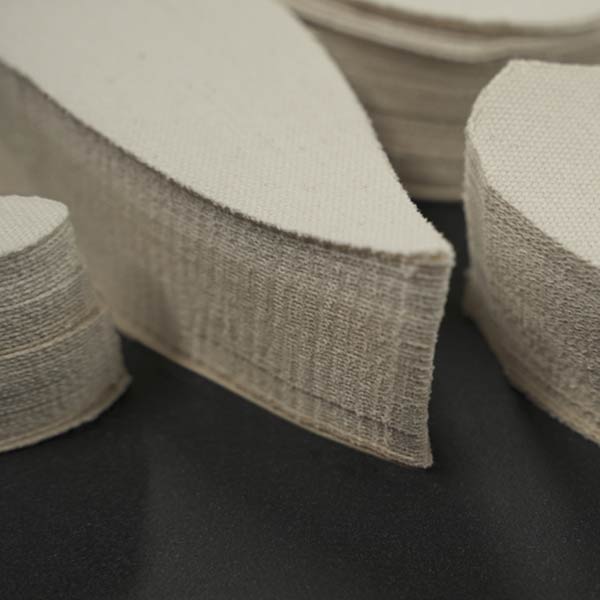 custom fabric cutting canvas pattern pieces cut on cnc machine stacked production
