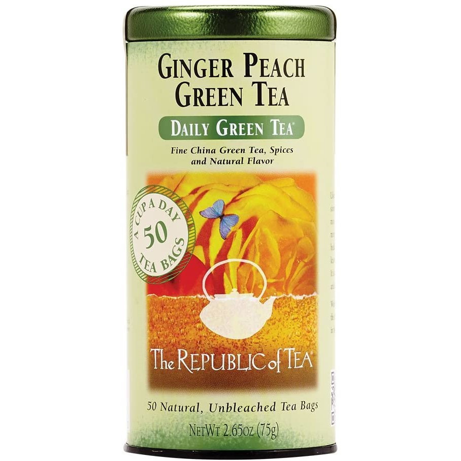 Republic Ginger Peach Green Tea Bags 50ct. - Prestogeorge Coffee & Tea