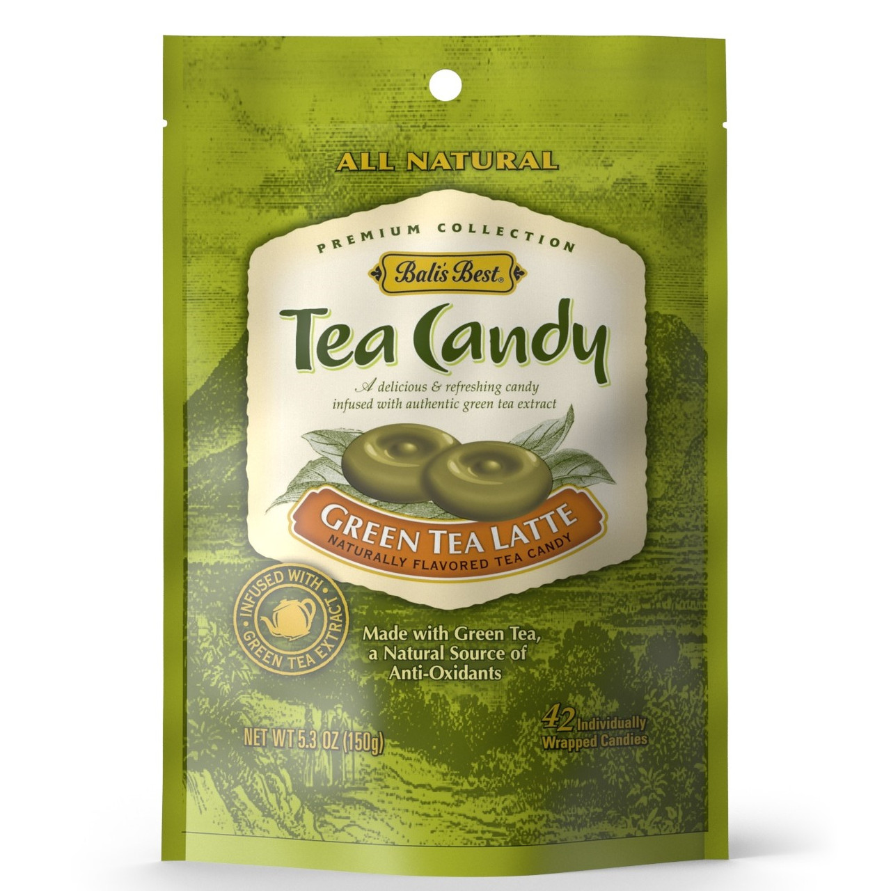 Bali's Best Green Tea Latte Candy 5.3oz Bag - Prestogeorge Coffee
