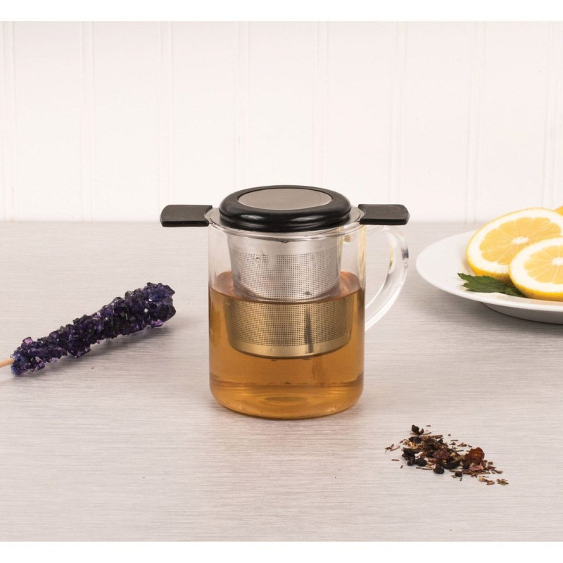 Brew In Mug Tea Infuser with Lid - Thumbnail 2