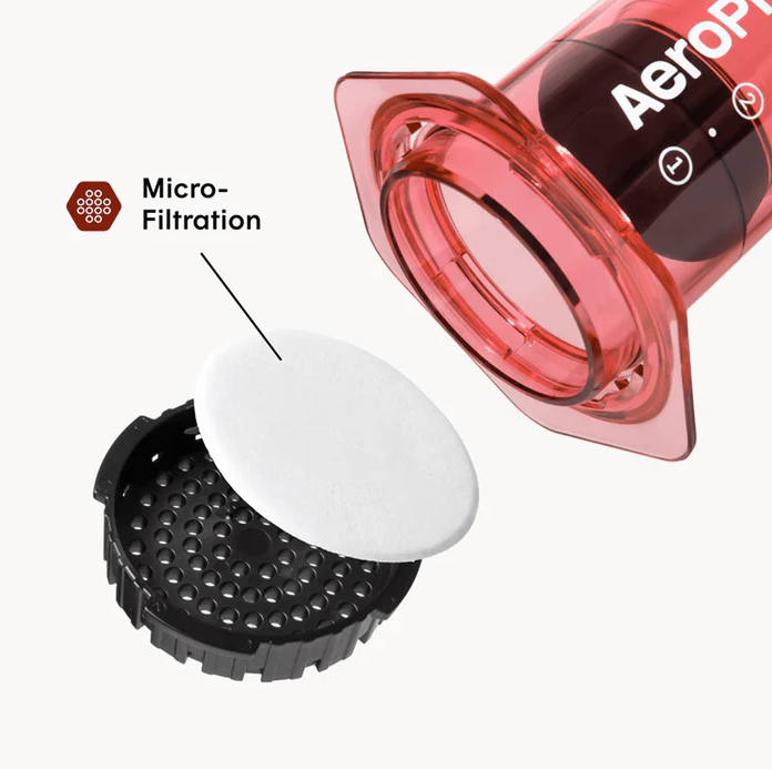 AeroPress Clear Coffee Maker- Red