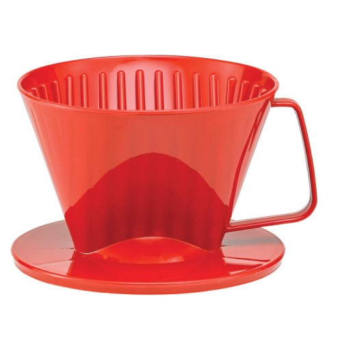 Fino Pour-Over Coffee Brewing Filter Cone, Number 1-Size, Red Fino Pour-Over Coffee Brewing Filter Cone, Number 1-Size, Red