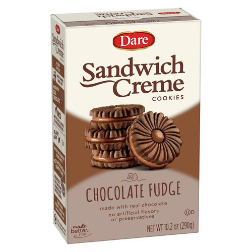 Dare Sandwich Creme Chocolate Fudge Cookies
