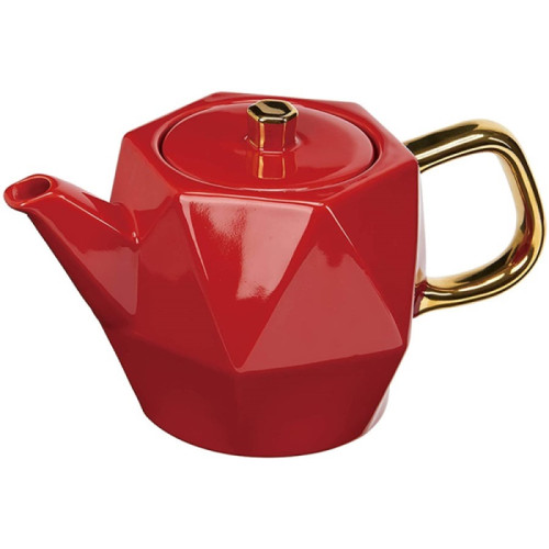CasaWare Hex Red Teapot 24oz.