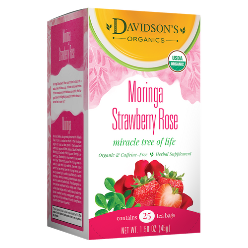 Davidson's Moringa Strawberry Rose Tea Bags