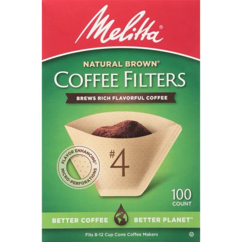Melitta Unbleached Coffee Filters #4 Size - 100ct.