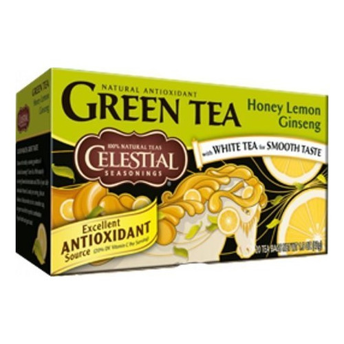 Celestial Seasonings Honey Lemon Ginseng Green Tea Bags 20ct
