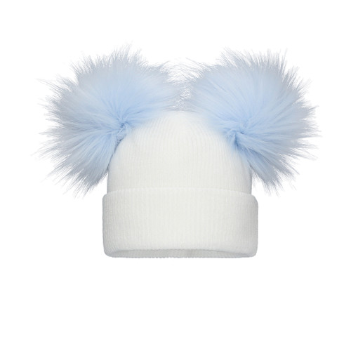 Pom Pom Envy Baby Knit Double - White/Blue