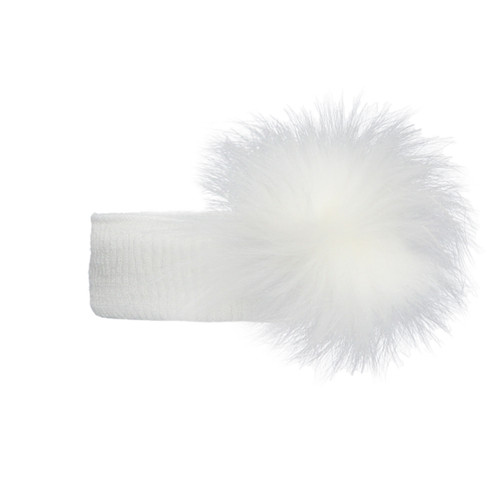 Pom Pom Envy Hairband - White