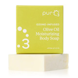 3.5 oz | PurO3 Ozonated Oil Soap offers a cleaning, soothing experience, thanks to the antimicrobial properties of ozonated oils. Choose from three varieties: ozonated olive oil soap, ozonated jojoba oil soap, and ozonated coconut oil soap. Infused with the highest quality ozonated oil, this cruelty-free soap is crafted with all-natural ingredients, free from parabens, sulfates, and animal testing. Enjoy the peace of mind that comes with using a product that’s as kind to your skin as it is to the environment