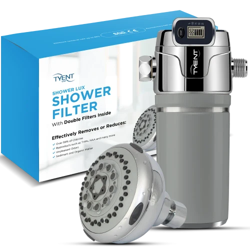 Shower Filter Lux | Chrome & Gray with Shower Massager