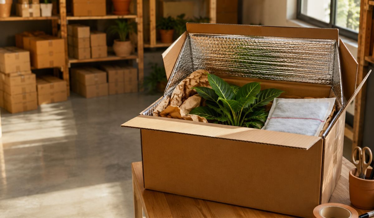 Insulated shipping box with heat pack for cold-weather shipping protection