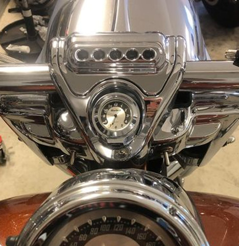 Marlin's Genuine Chrome 3D Crown Swivel Fork Lock Key Cover For Harley Davidson Road King