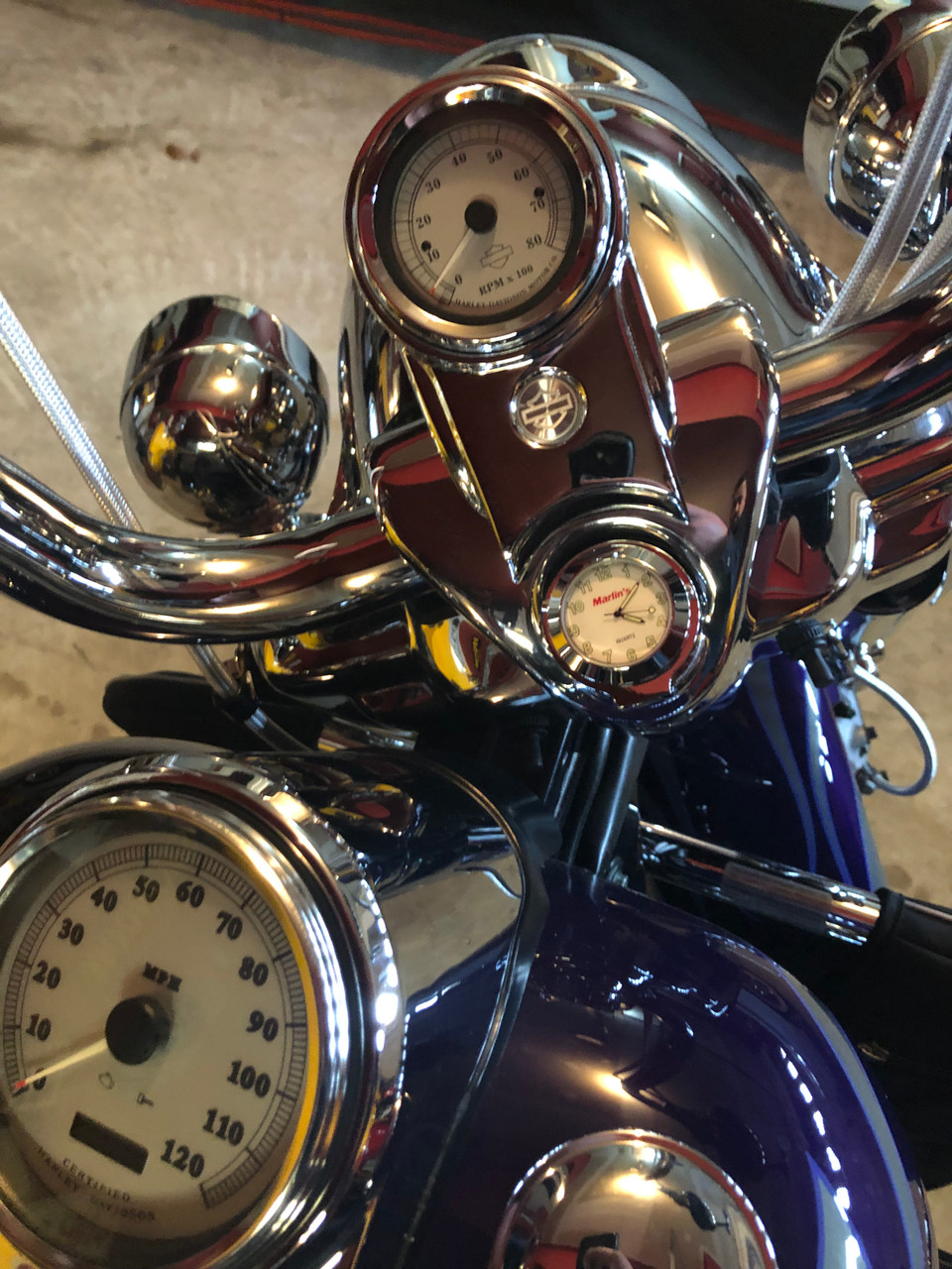 Marlin's Chrome or Black Swivel Fork Lock Key Cover for Harley