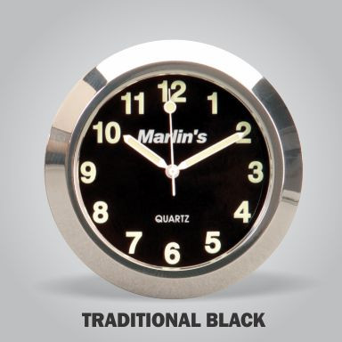 Marlin's Chrome Motorcycle Clock for Harley Davidson Road King Flip