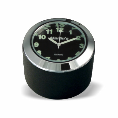 Marlin's Black Motorcycle Clock FSBC1 Billet Fork Stem Mount Fits Pre