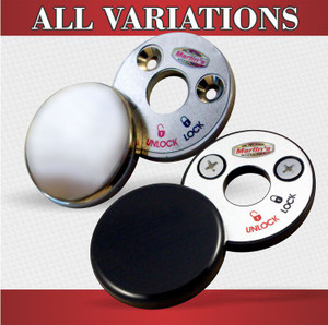 Marlin's Chrome or Black Swivel Fork Lock Key Cover for Harley Davidson Road King FLHR Motorcycle Marlin's Chrome or Black Swivel Fork Lock Key Cover for Harley Davidson Road King FLHR Motorcycle