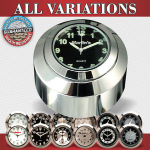 Marlin's Black Motorcycle Clock FSBC2 Large Billet Fork Stem Mount Fits Softails® (Does Not Fit Springers®), ‘06 - Current and Dynas®, Wide Glides®, FXDWG® most VRSC™ Motorcycle Clock or Thermometer Marlin's Black Motorcycle Clock FSBC2 Large Billet Fork Stem Mount Fits Softails® (Does Not Fit Springers®), ‘06 - Current and Dynas®, Wide Glides®, FXDWG® most VRSC™ Motorcycle Clock or Thermometer