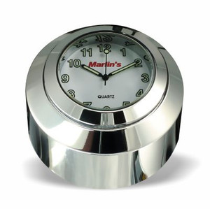 Marlin's Chrome Motorcycle Clock FSBC2 Large Billet Fork Stem Mount Fits Softails® (Does Not Fit Springers®), ‘06 - Current and Dynas®, Wide Glides®, FXDWG® most VRSC™ with Radiant White Clock Face Marlin's Chrome Motorcycle Clock FSBC2 Large Billet Fork Stem Mount Fits Softails® (Does Not Fit Springers®), ‘06 - Current and Dynas®, Wide Glides®, FXDWG® most VRSC™ with Radiant White Clock Face