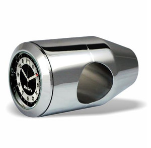 Marlin's Chrome Motorcycle Clock Bullet Billet Style Handlebar Mount with RETRO Black and White Face Marlin's Chrome Motorcycle Clock Bullet Billet Style Handlebar Mount with RETRO Black and White Face