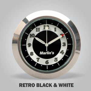 Marlin's Motorcycle Clock RETRO Black and White Clock Face Only Marlin's Motorcycle Clock RETRO Black and White Clock Face Only