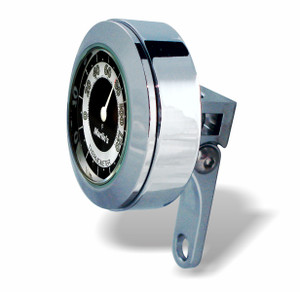 Marlin's Chrome Perch Clamp - Brake/Clutch - Windshield Mount with RETRO Black and White (Fahrenheit Scale) Thermometer Face Marlin's Chrome Perch Clamp - Brake/Clutch - Windshield Mount with RETRO Black and White (Fahrenheit Scale) Thermometer Face