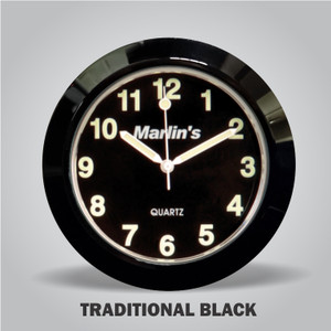 Marlin's Motorcycle Clock Traditional Black Clock Face w/ Black Bezel Only Marlin's Motorcycle Clock Traditional Black Clock Face w/ Black Bezel Only