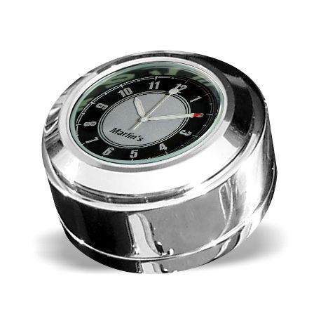 Harley-Davidsonの時計 Marlin's Chrome Motorcycle Clock for Harley Davidson Road King