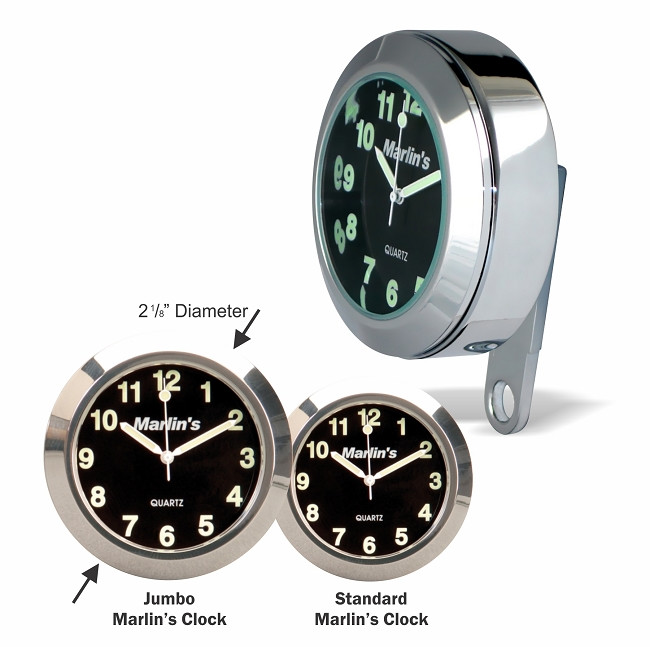 Marlin's Motorcycle Clock Limited Edition JUMBO Perch Clamp