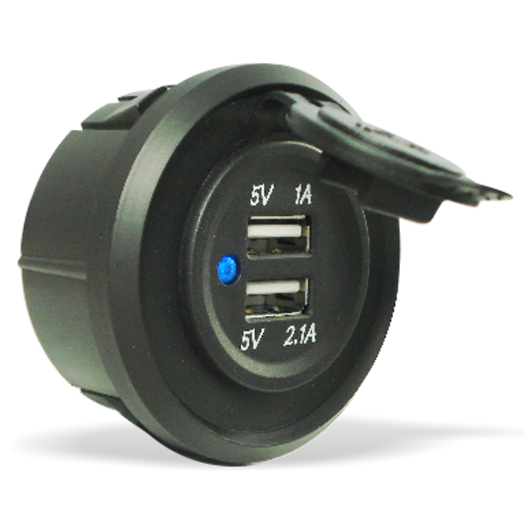 Marlin's Motorcycle USB Charger FLH Glide Bike Fairing Insert with USB Charger