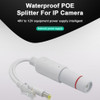 POE Splitter Waterproof 48V to 12V Convert POE to 12V for Camera Power