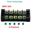 5 Terminal Strip Terminal Block 25 Amps 600 Volts AC DC 5 Terminal Strip Terminal Block 25 Amps 600 Volts AC DC