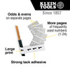 Klein 56250 Wire Marker Book Black Numbers 1-48