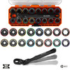 Klein Tools 65431LP KNECT 17-Piece Low-Profile Ratcheting Socket Set, SAE and Metric
