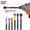 Klein Tools 70550HD Extended Reach Impact Folding Hex Key Set, SAE, 11 Sizes up to 1/2-Inch
