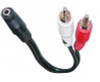255-036 6" 2 RCA Plugs to 3.5 Stereo Jack Y cable