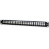 24-Port Category 6A 10G Shielded Patch Panel 1U
