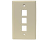 MIG 3 Port Keystone Plate Almond