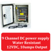 9 Channel CCTV High Power Outdoor Distribution Box 12VDC 10 Amp