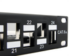 24 Port Cat 6A Shielded 1U Staggered Snap In Jack Patch Panel